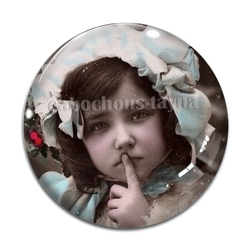 Cabochon petite fille, résine ou verre différente taille