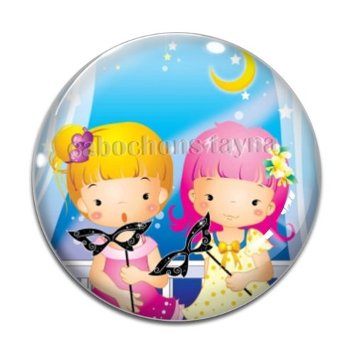 Cabochon petite fille, résine ou verre différente taille
