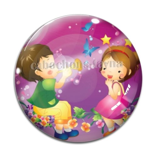 Cabochon petite fille, résine ou verre différente taille
