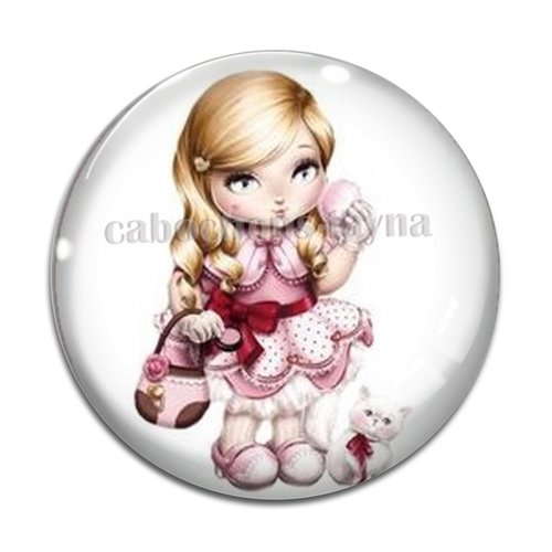 Cabochon petite fille, résine ou verre différente taille