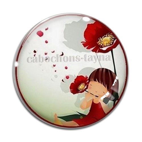 Cabochon petite fille, résine ou verre différente taille