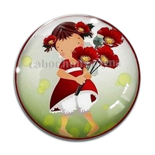 Cabochon petite fille, résine ou verre différente taille