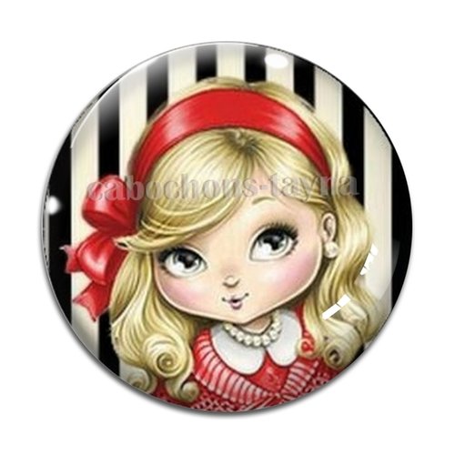 Cabochon petite fille, résine ou verre différente taille