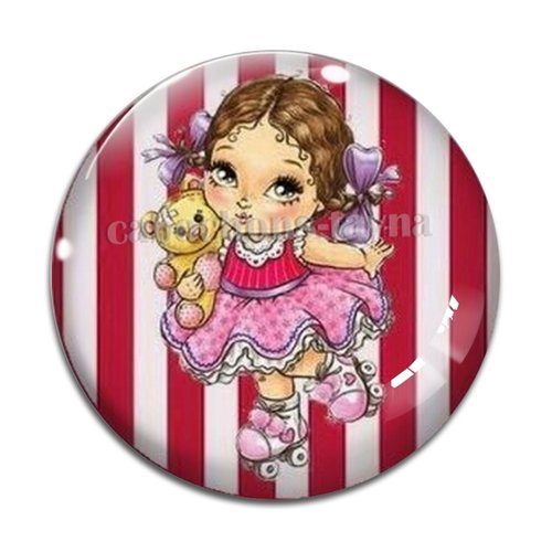 Cabochon petite fille, résine ou verre différente taille