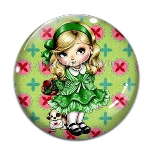 Cabochon petite fille, résine ou verre différente taille