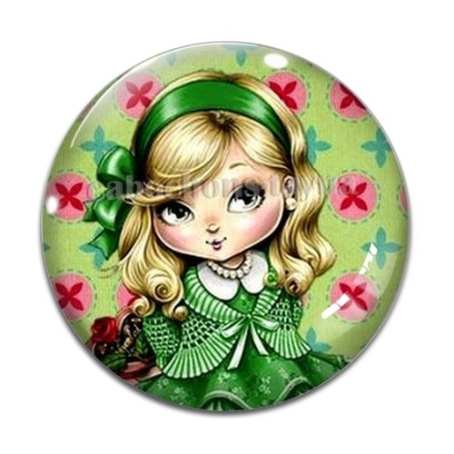 Cabochon petite fille, résine ou verre différente taille