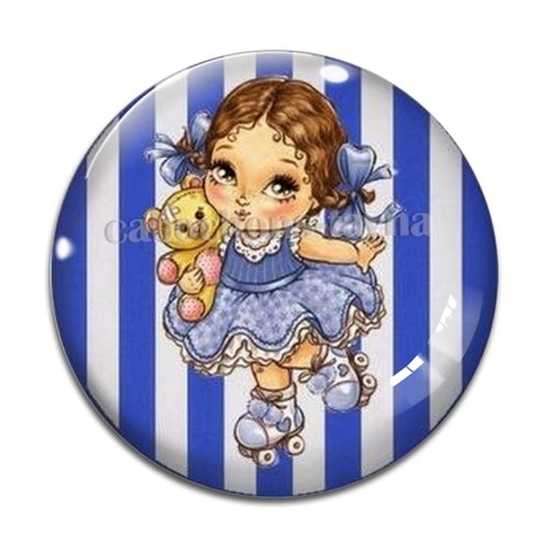 Cabochon petite fille, résine ou verre différente taille