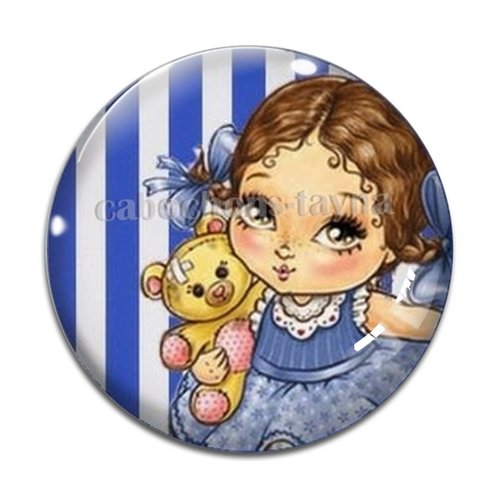 Cabochon petite fille, résine ou verre différente taille