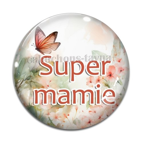 Cabochon super mamie, cabochon résine ou verre rond différente taille