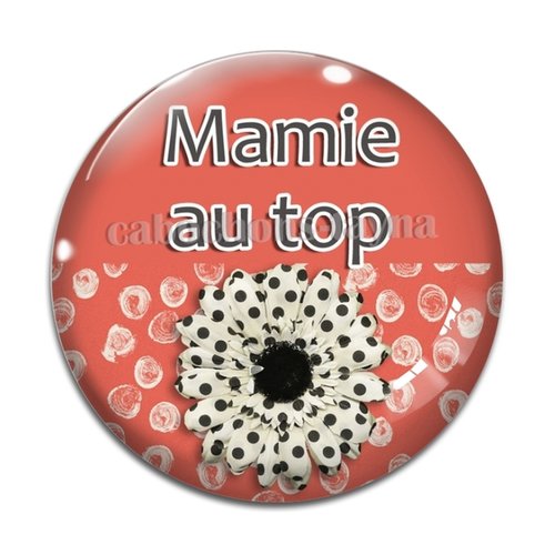 Cabochon mamie au top, cabochon résine ou verre rond différente taille