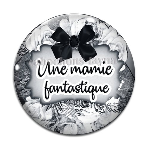 Cabochon une mamie fantastique, cabochon résine ou verre rond différente taille