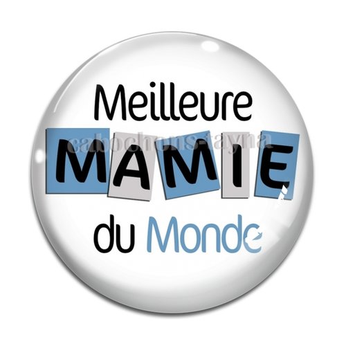Cabochon meilleure mamie, cabochon résine ou verre rond différente taille
