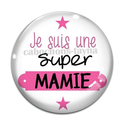 Cabochon super mamie, cabochon résine ou verre rond différente taille