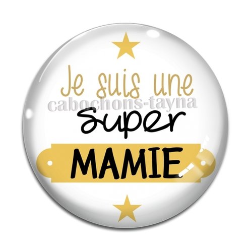 Cabochon super mamie, cabochon résine ou verre rond différente taille