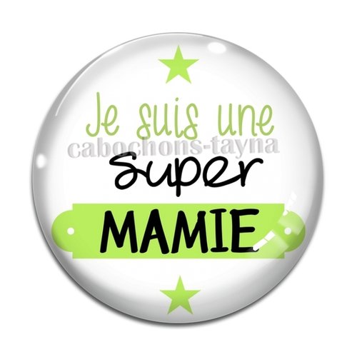 Cabochon super mamie, cabochon résine ou verre rond différente taille