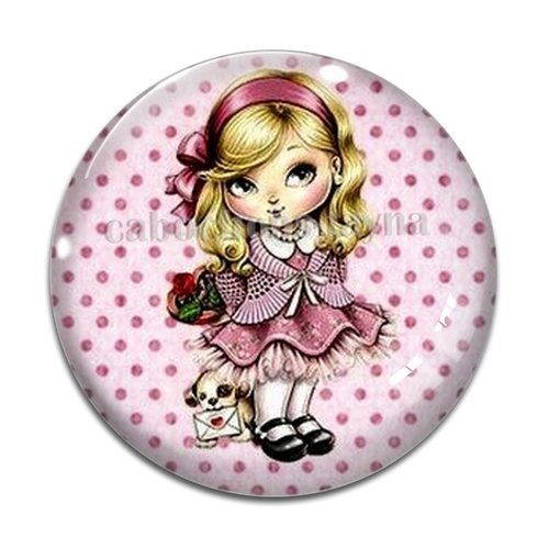 Cabochon petite fille, résine ou verre différente taille