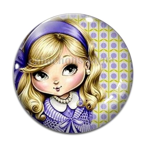 Cabochon petite fille, résine ou verre différente taille