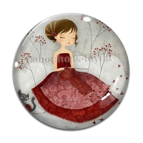 Cabochon petite fille, résine ou verre différente taille