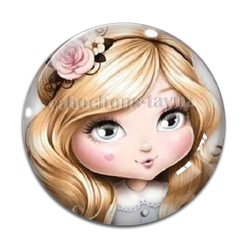 Cabochon petite fille, résine ou verre différente taille
