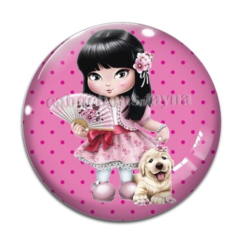 Cabochon petite fille, résine ou verre différente taille