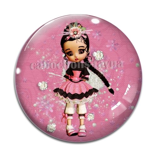 Cabochon petite fille, résine ou verre différente taille