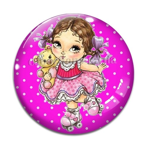 Cabochon petite fille, résine ou verre différente taille
