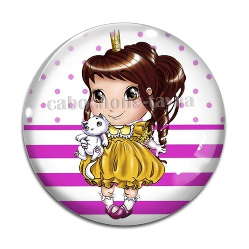 Cabochon petite fille, résine ou verre différente taille