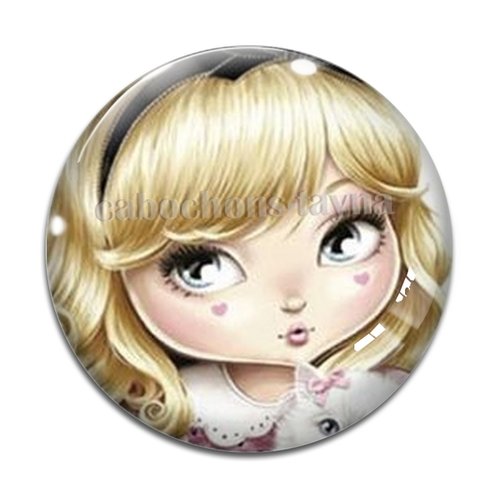 Cabochon petite fille, résine ou verre différente taille