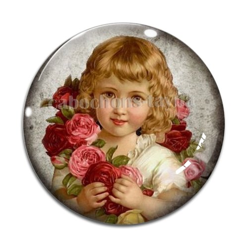 Cabochon petite fille, résine ou verre différente taille