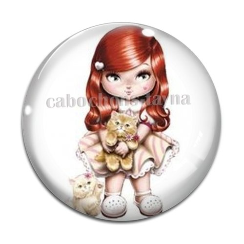 Cabochon petite fille, résine ou verre différente taille