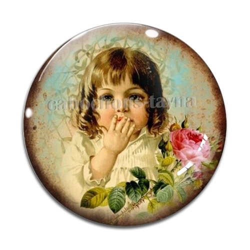 Cabochon petite fille, résine ou verre différente taille