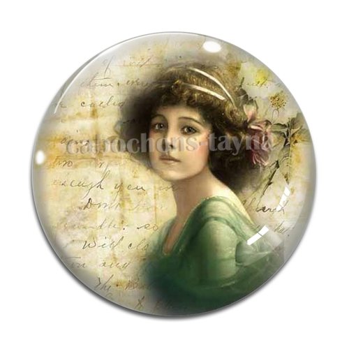 Cabochon petite fille, résine ou verre différente taille
