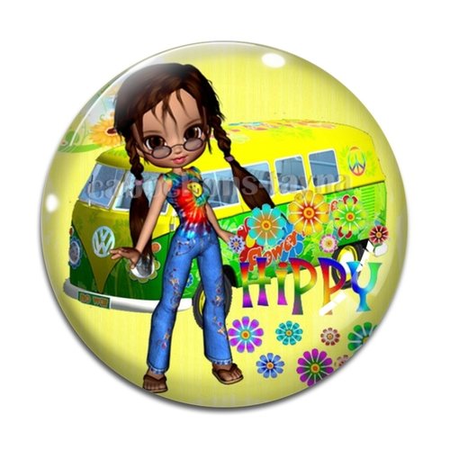 Cabochon fille, résine ou verre différente taille