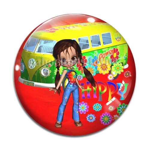 Cabochon fille, résine ou verre différente taille