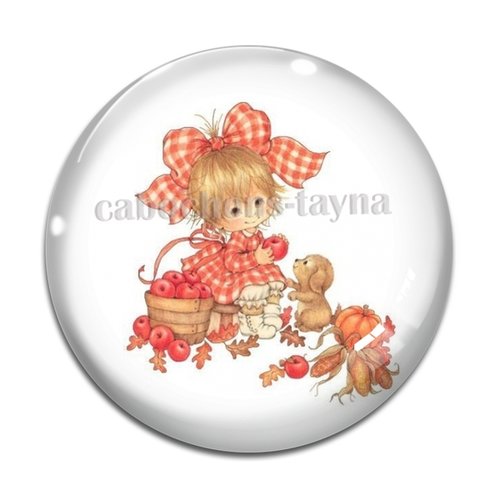 Cabochon petite fille, résine ou verre différente taille
