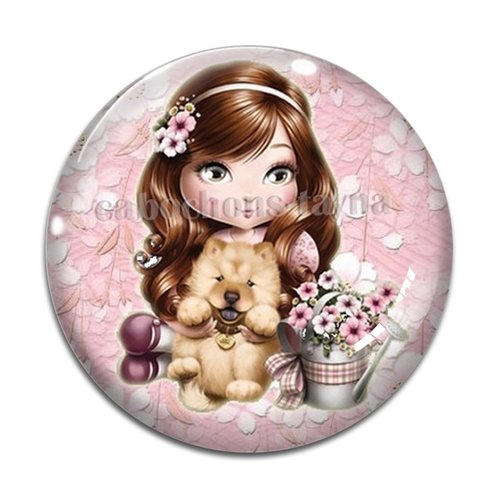 Cabochon petite fille, résine ou verre différente taille