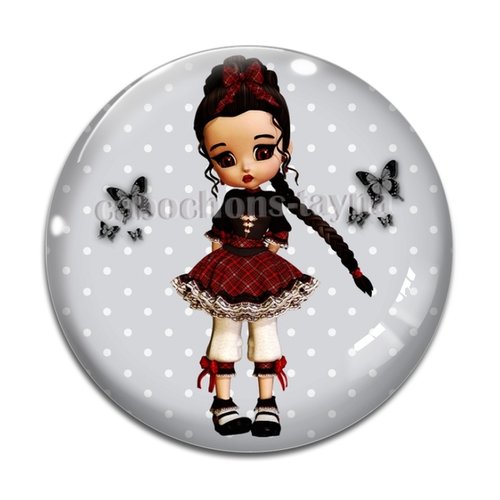 Cabochon petite fille, résine ou verre différente taille