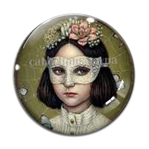 Cabochon fille, résine ou verre différente taille
