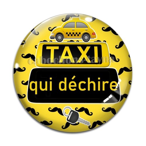 Cabochon taxi, résine ou verre différente taille