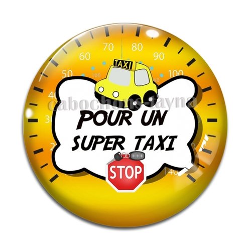 Cabochon taxi, super taxi, résine ou verre différente taille