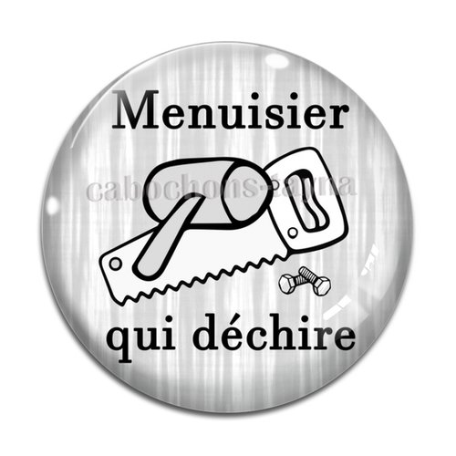 Cabochon menuisier qui déchire, résine ou verre différente taille