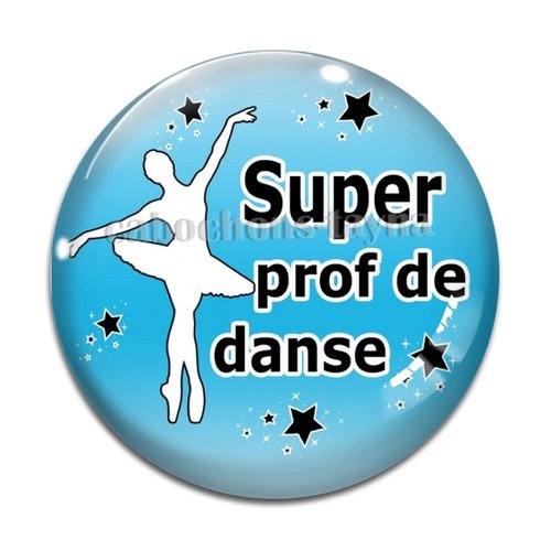 Cabochon super prof de danse, résine ou verre différente taille