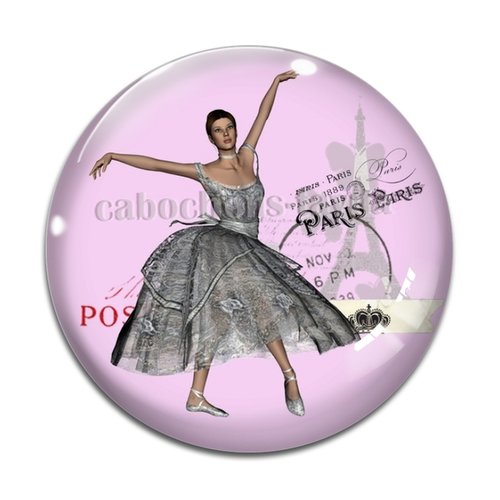 Cabochon danseuse, résine ou verre différente taille