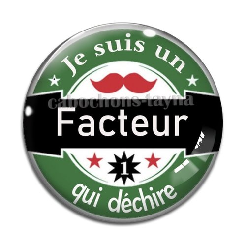 Cabochon je suis un facteur qui déchire, résine ou verre différente taille