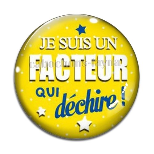 Cabochon je suis un facteur qui déchire, résine ou verre différente taille
