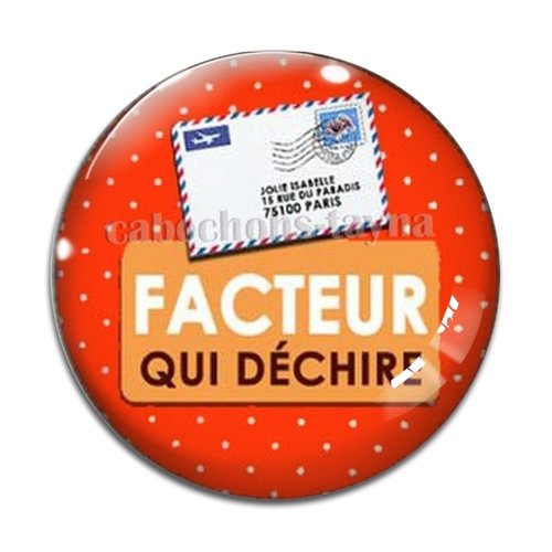 Cabochon je suis un facteur qui déchire, résine ou verre différente taille