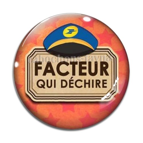Cabochon je suis un facteur qui déchire, résine ou verre différente taille