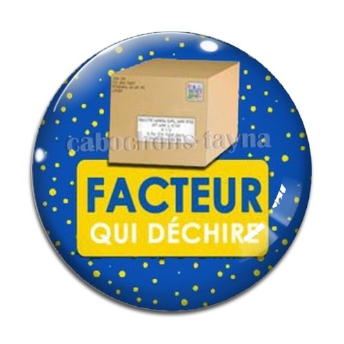 Cabochon je suis un facteur qui déchire, résine ou verre différente taille