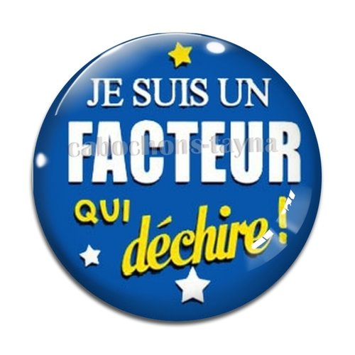 Cabochon je suis un facteur qui déchire, résine ou verre différente taille