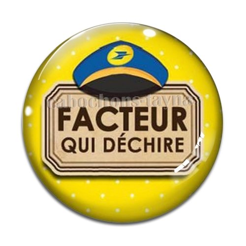 Cabochon je suis un facteur qui déchire, résine ou verre différente taille